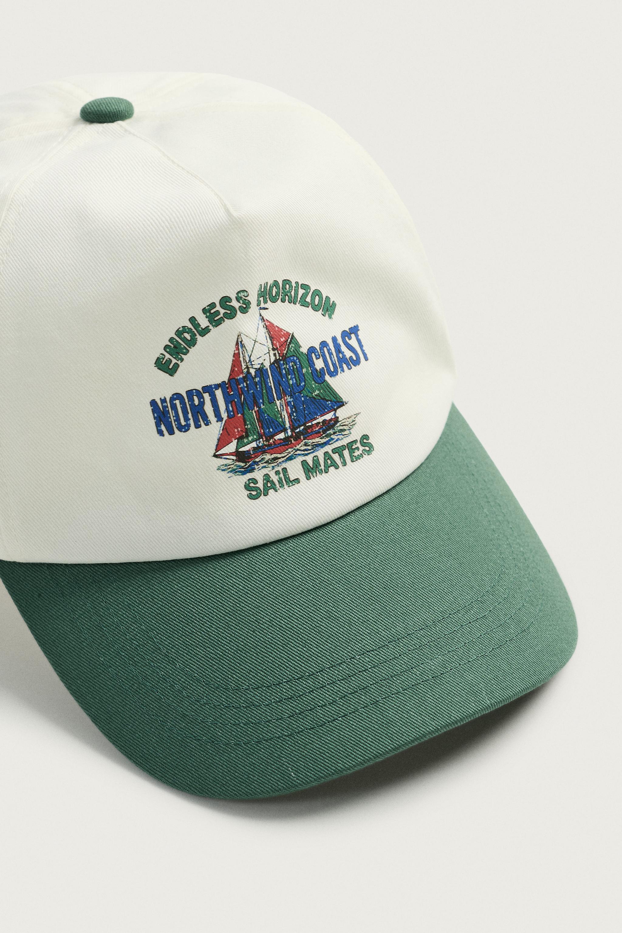 CONTRASTING FLAT VISOR CAP